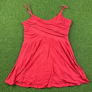 Vintage Vol.1 Red Adjustable Spaghetti Strap Mini Dress Sz L